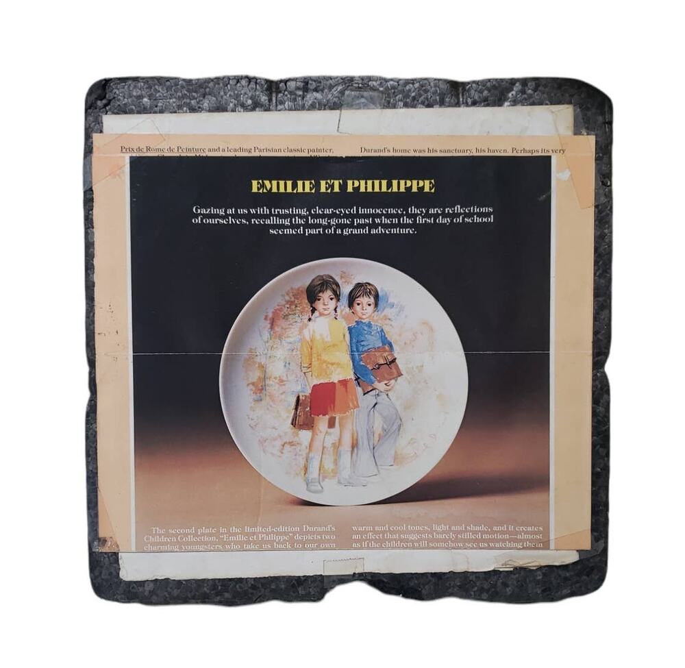 Limoges-Turgot EMILIE ET PHILIPPE Durand's Children Collector Plate Paul Durand
